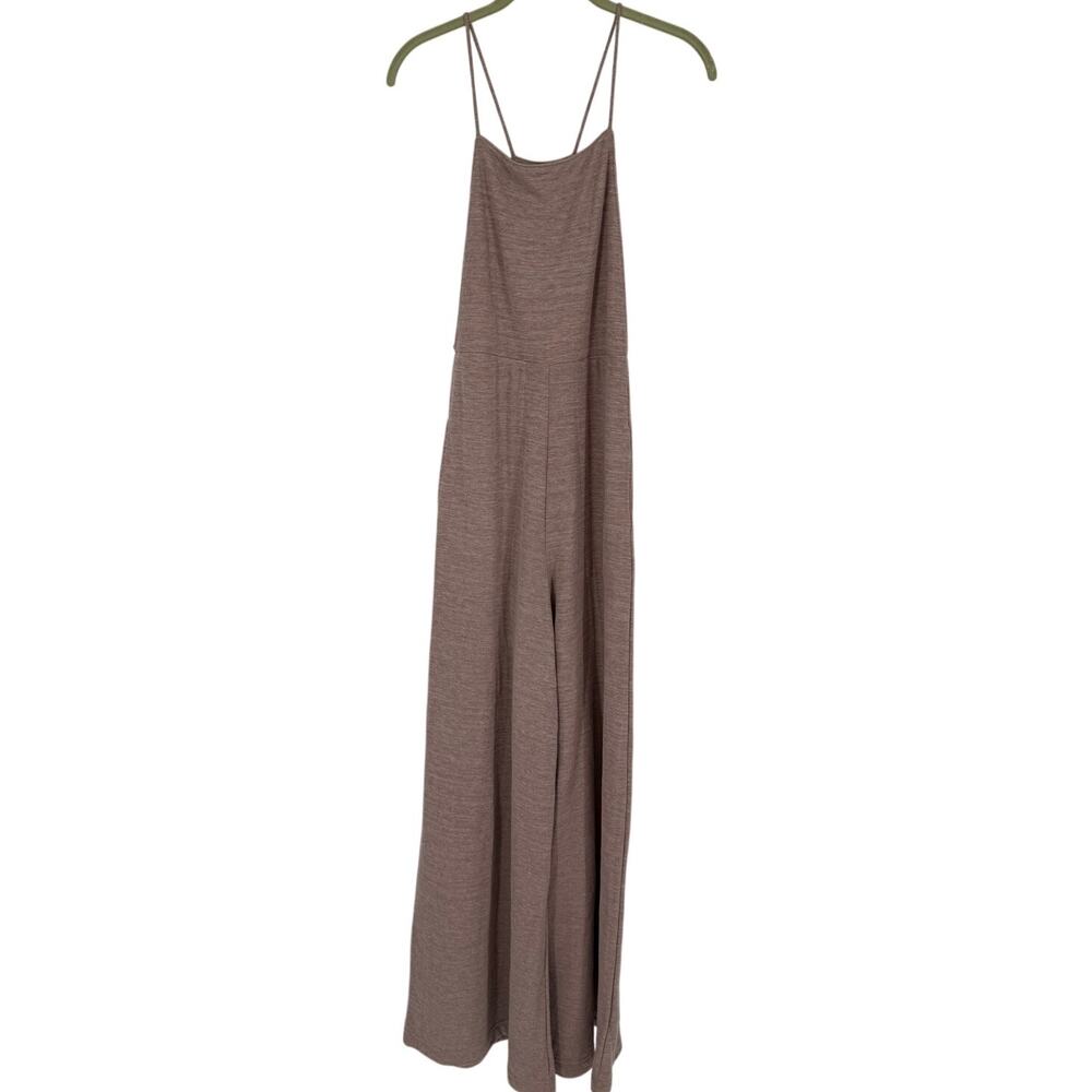 FP Beach Morning Stroll Jumper Jumpsuit XS Taupe Knit Relaxed Boho Liesure
